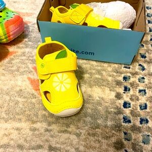 Yellow toddler stride rite swim shoes size 5